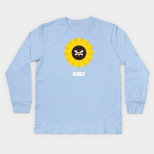 Yellow Bee Yellow Sunflower Gift Kids Long Sleeve T-Shirt